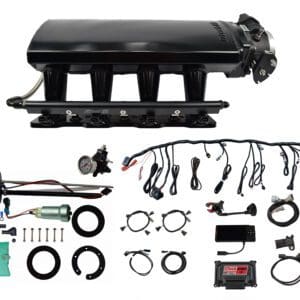 Ultimate LS 750 HP EFI System With Long Runner Cathedral Intake, Transmission Control, In Tank 440 LPH Pump Module & Go Fuel Regulator Master Kit