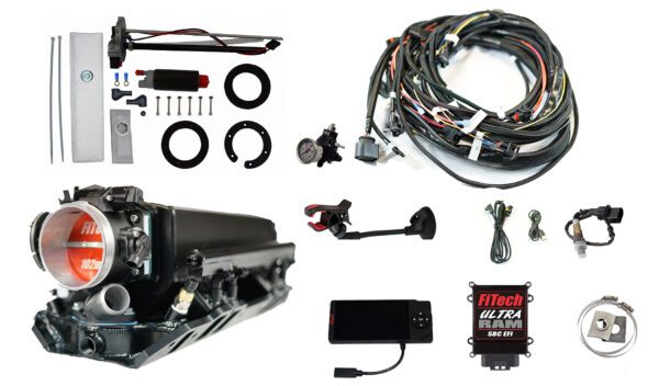 FiTech Fuel Injection Ultra Ram 800 HP Chevy Big Block Rectangle Port EFI System With Go Fuel 340 LPH In Tank and Regulator Master Kit 36232