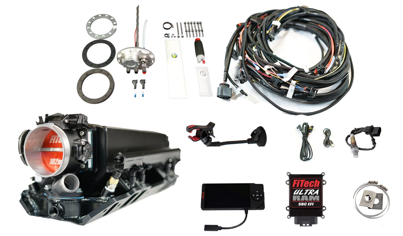 36332Ultra Ram 800 HP Chevy Big Block Rectangle Port EFI System With Go Fuel Returnless InTank