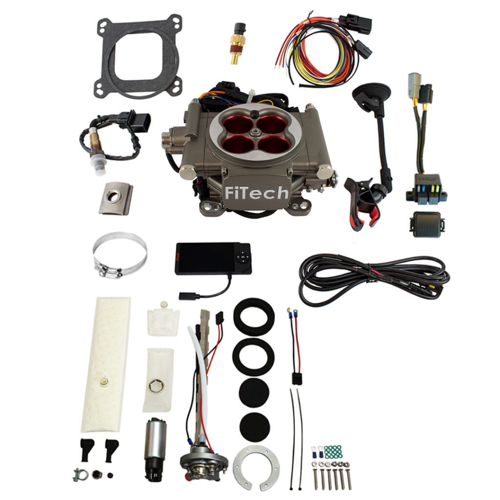 FiTech Fuel Injection 36503 Go Street 400 HP Cast EFI System With Go Fuel In-Tank Regulated Pump 255 LPH Master Kit