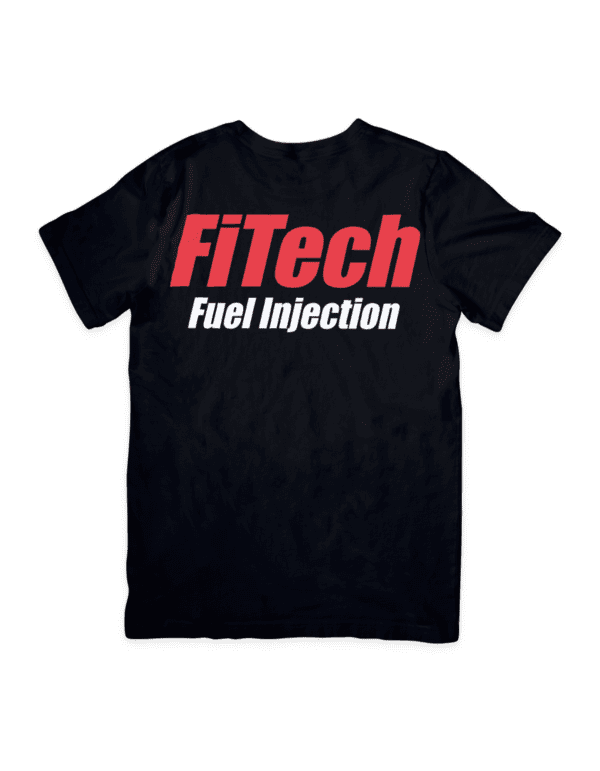 FiTech Logo TShirt Black on a white background