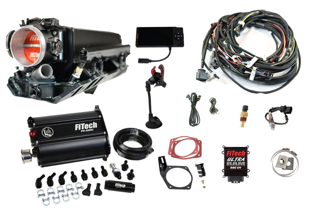 FiTech Fuel Injection 35302 Ultra Ram 800 HP Chevy Big Block Rectangle Port EFI System With Force Fuel Delivery Master Kit