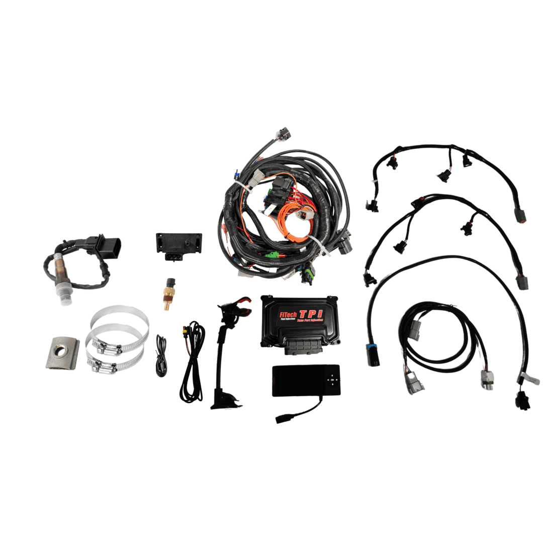 Complete wiring harness kit with connectors and cables.