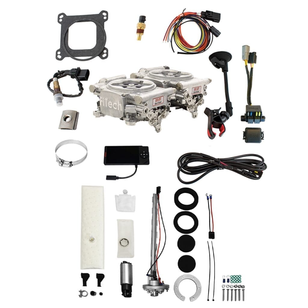 FiTech fuel injection system components and accessories.
