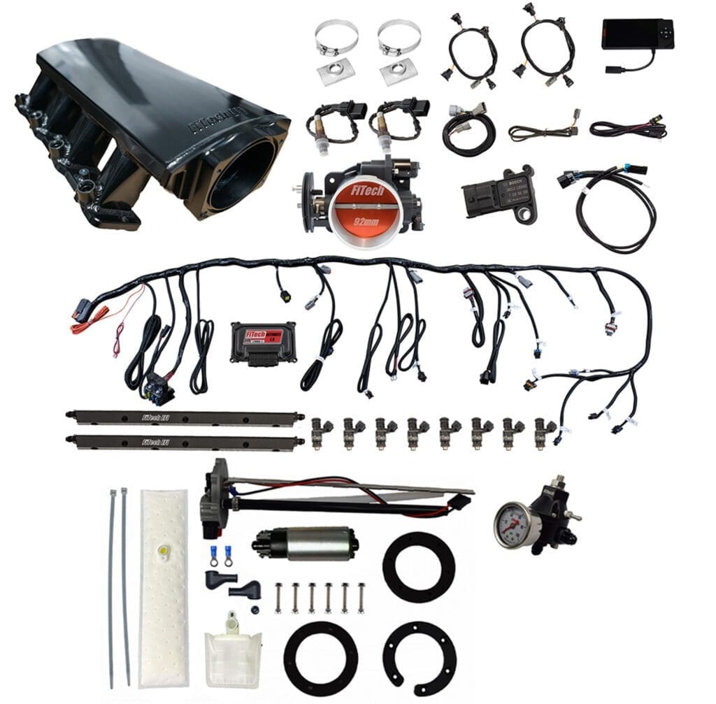 Automotive engine components and wiring kit.