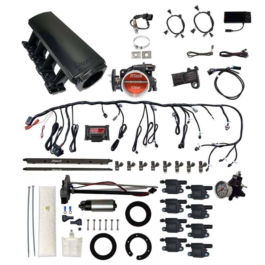 Automotive engine accessory parts and wiring kit.