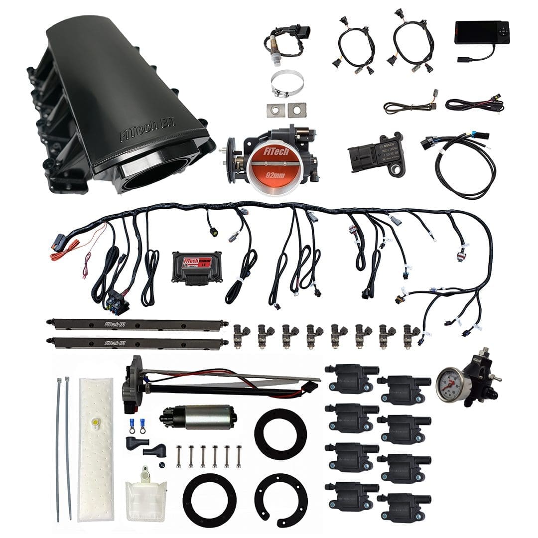 Automotive engine components and wiring kit.