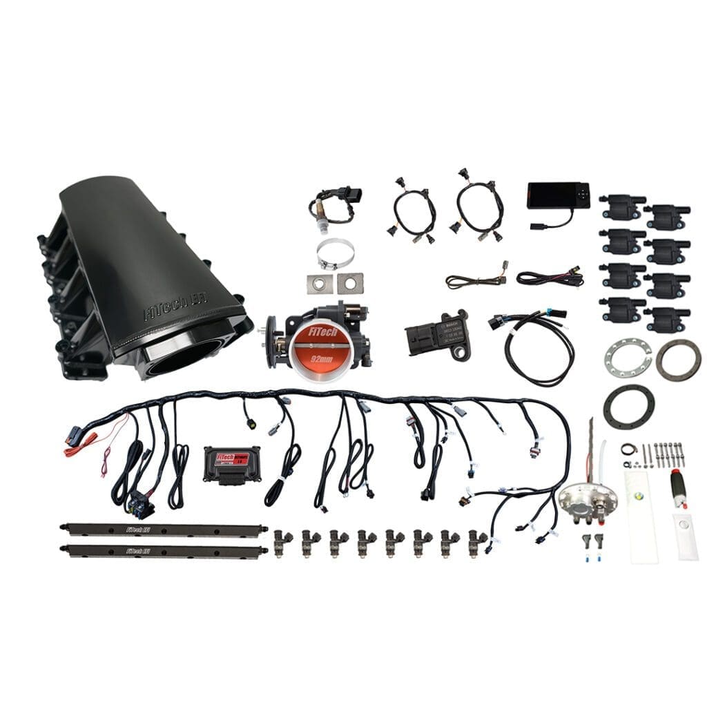 Car engine parts kit with wiring components.