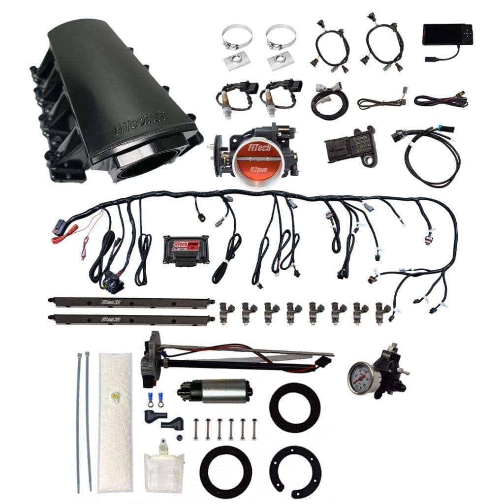 Car engine parts kit with wiring components.