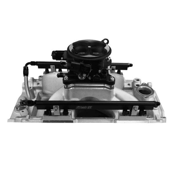 <span style="color:#ED3237;">30-10-411</span><br> Ultra Port, 1000 HP Chevy Big Block Rectangle Port EFI System, 4150 Flange, Uni Black Finish Throttle Body, 3-Bar TMAP - Image 2