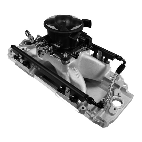 <span style="color:#ED3237;">30-10-411</span><br> Ultra Port, 1000 HP Chevy Big Block Rectangle Port EFI System, 4150 Flange, Uni Black Finish Throttle Body, 3-Bar TMAP - Image 4