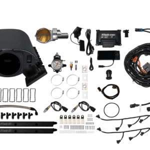 Car engine parts and wiring components displayed.