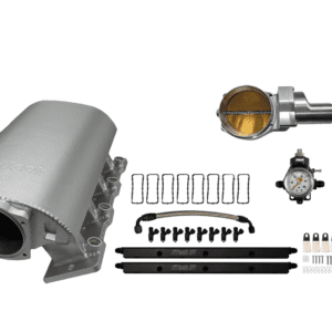 Car engine parts and accessories set display.