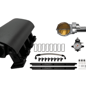 Car engine intake manifold kit components.