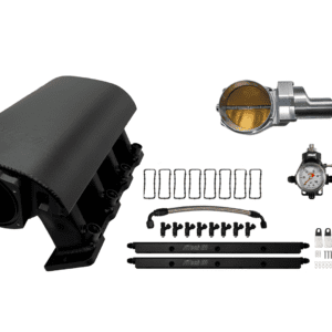 Car engine intake manifold kit components.