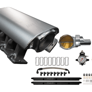 Car engine intake manifold kit components.