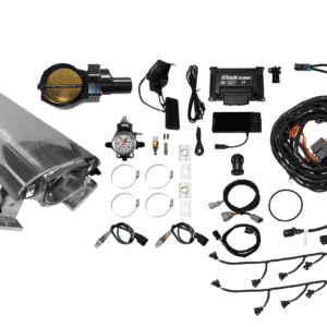 Car performance parts and accessories assortment.