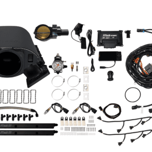 Assorted automotive engine components and wiring kit.