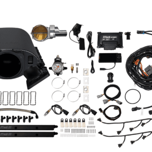 Automotive wiring and components kit, neatly arranged.