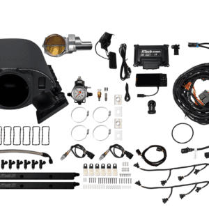 Automotive parts and accessories on white background.
