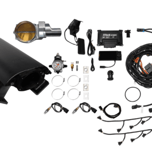 Car engine parts and wiring components displayed.