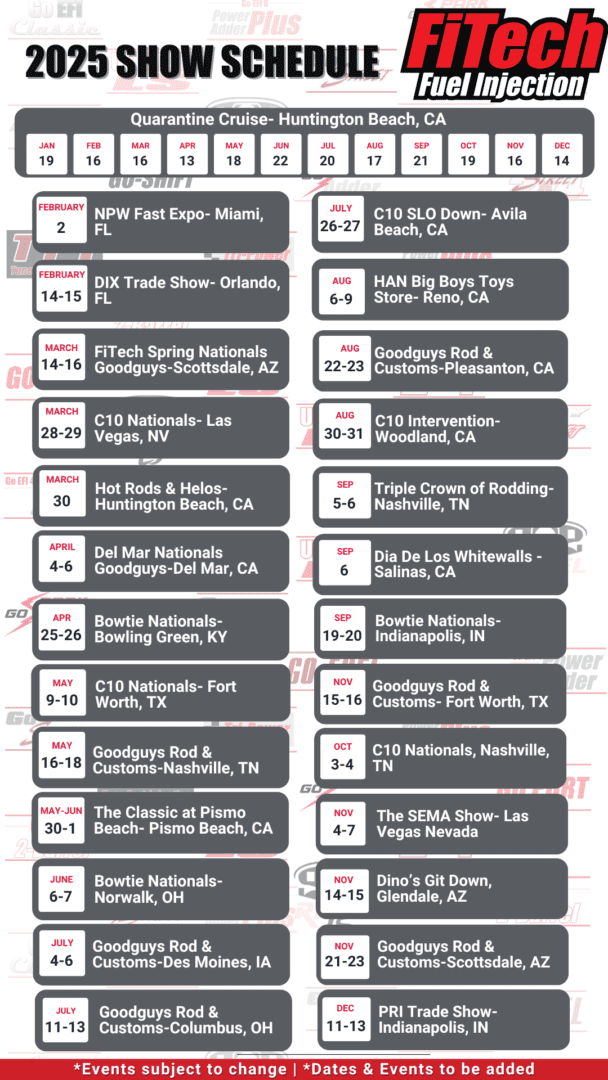 Copy of FiTech Fuel Injection Upcoming Events (5 × 7 in)