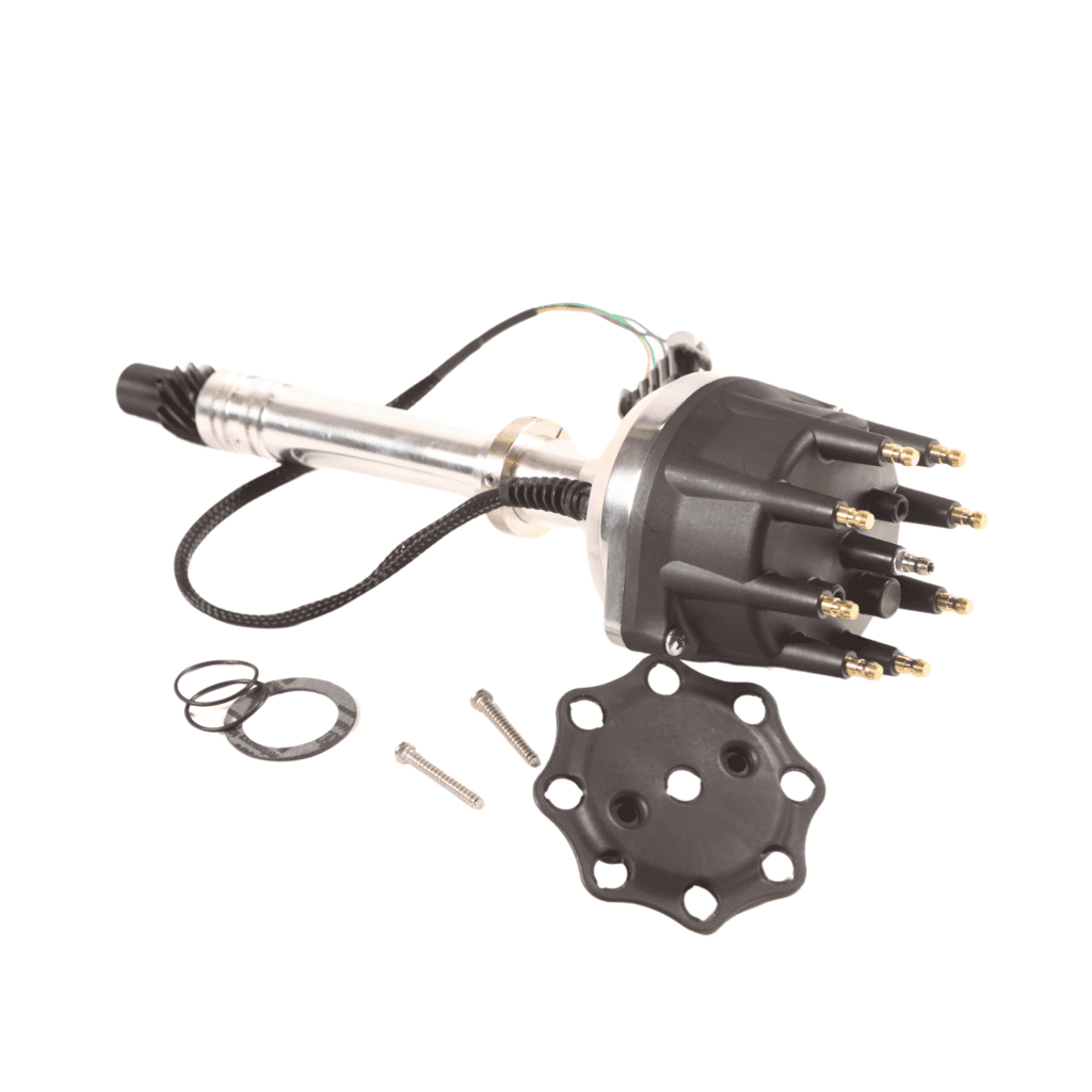 Car distributor with cap and accessories.