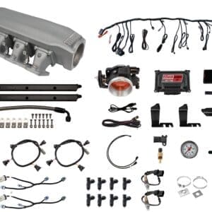 Complete car wiring harness kit with connectors and cables.