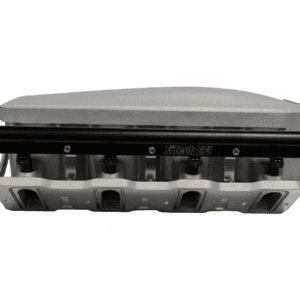 Top view of a car engine intake manifold.