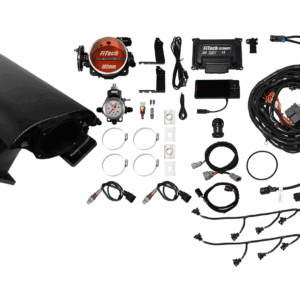 A complete automotive wiring harness kit with connectors and clamps.