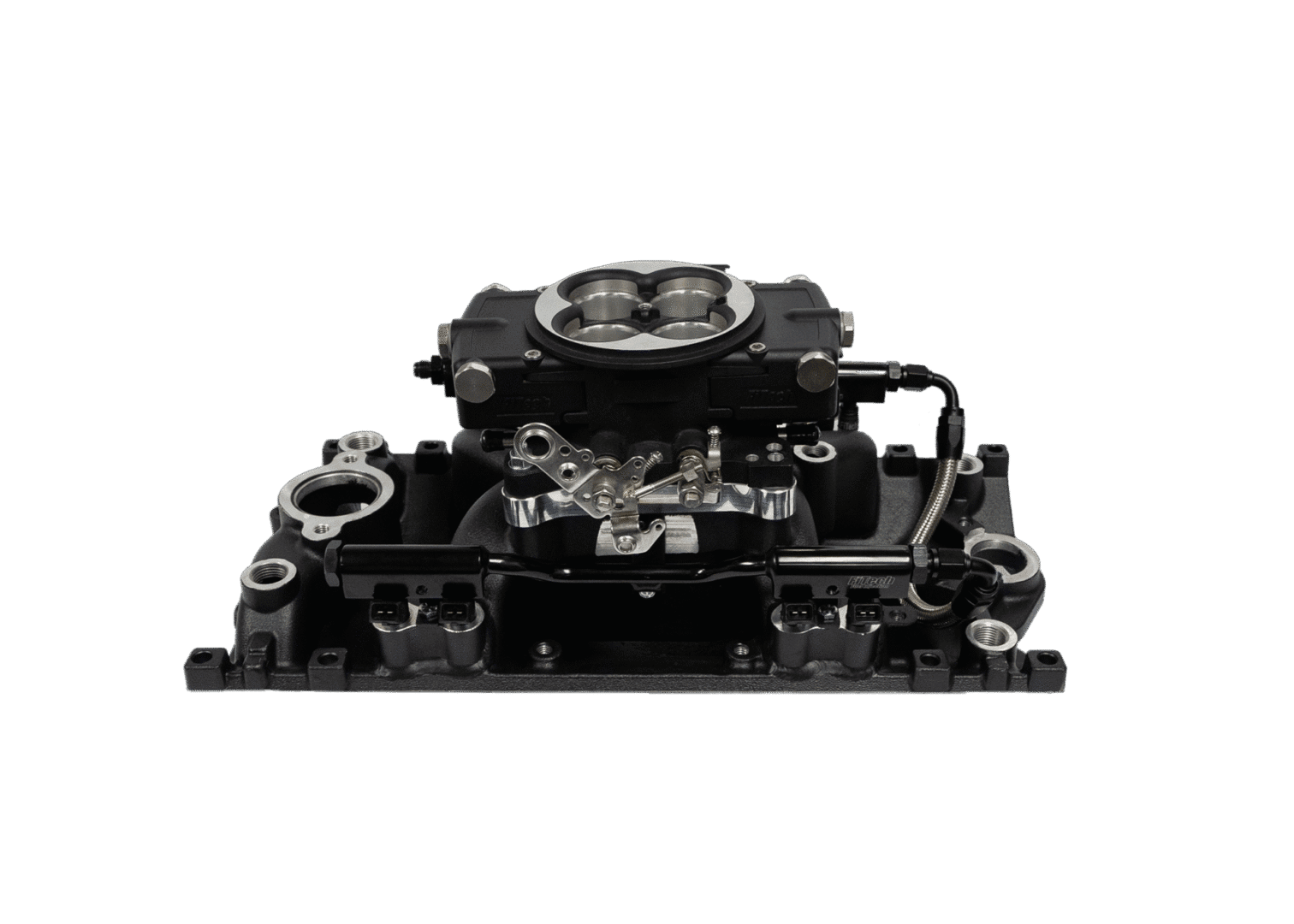 <span style="color:#ED3237">30-21-515</span><br>Ultra Port, 500 HP Chevy Small Block Vortec, Port EFI System, 4150 Flange Classic Black,3-Bar TMAP, Throttle Body
