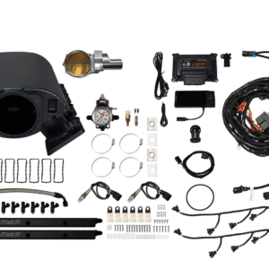 Complete automotive exhaust and engine tuning kit with various tools and components.