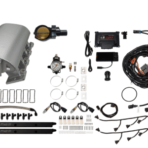 Comprehensive automotive LPG conversion kit with all necessary components.