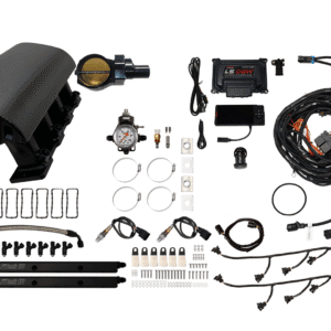 Complete car air suspension kit with compressor, tank, and wiring components.