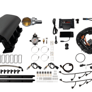 Components of a car exhaust cutout kit laid out neatly.