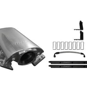 Disassembled mechanical or electronic device parts on a white background.