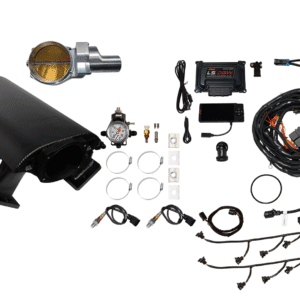 Complete motorcycle alarm and security system with various components.