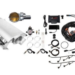 Components of a vehicle alarm system laid out on a white surface.