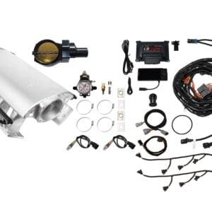 Complete security camera system with multiple components and wiring.