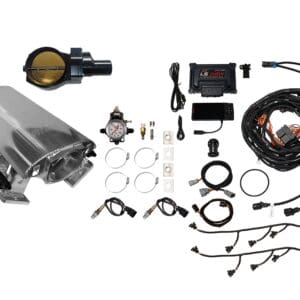 Complete automotive ignition system kit with distributor and wiring components.