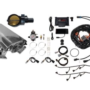 Electric bike conversion kit with motor and accessories.