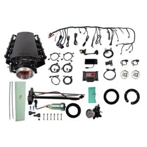<span style="color:#ED3237;">76135</span><br>Ultimate LS 1000 HP EFI System With Short LS3 Port Intake, Transmission Control & In Tank 440 LPH Pump Module & Go Fuel Regulator Master Kit