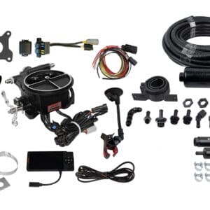 <span style="color:#ED3237;">31092</span><br>Go EFI 2 Barrel 400 HP Black EFI System With Inline Fuel Delivery Master Kit