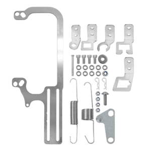 <span style="color:#ED3237;">60066</span><br>Go EFI 4150/4160 Throttle Body Throttle/Trans Cable Bracket, Silver