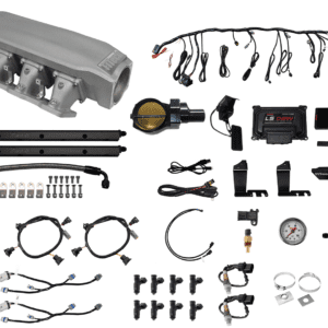 <span style="color:#ED3237;">73105DBWBB</span><br>Nitro-Port Cast LS1 750 HP EFI System/ Short Cathedral Intake/ Dual O2 Sensor/ Drive-By-Wire Black Billet 102mm Throttle Body/ 55lb Injectors/ Without Trans control