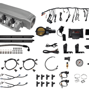 <span style="color:#ED3237;">73307DBWBB</span><br>Nitro-Port Cast LS3 1000 HP EFI System/ Short LS3 Port Intake/ Dual O2 Sensor/ Drive-By-Wire Black Billet 102mm Throttle Body/ 80lb Injectors/ Without Trans control