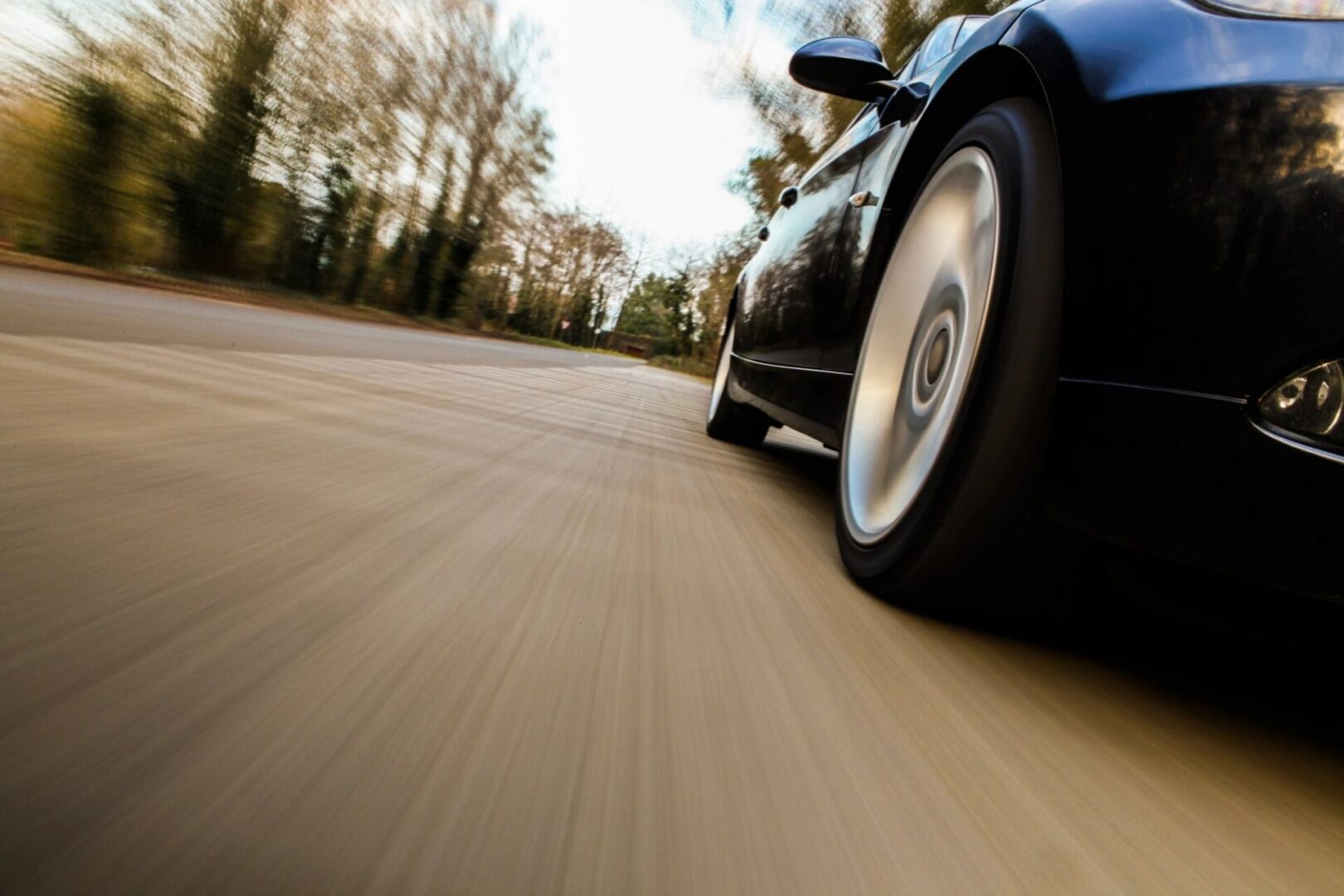 car wheels on street